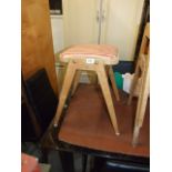 3 RETRO STACKING STOOLS FOR REUPHOLSTERY