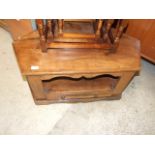 HARDWOOD CORNER TV STAND