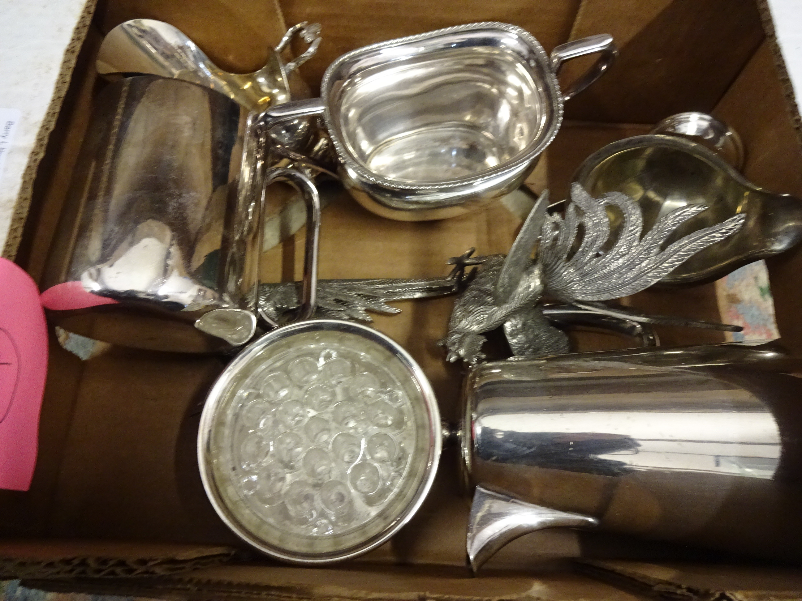 2 BOXES SILVER PLATEWARE TO INCLUDE TEA SET, - Image 3 of 5