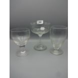 12 PIECES OF GLASS TO INCLUDE SET OF 6 GLASSES AND 2 DECANTERS