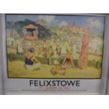 2 REPRO 1950'S BRITISH RAIL / LNER ADVERTISING POSTERS FELIXSTOW SUFFOLK