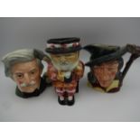 BOX OF TOBY / CHARACTER JUGS INCLUDING ROYAL DOULTON AND STAFFORDSHIRE