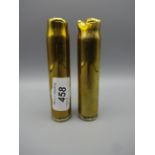 TWO BRASS 20MM SHELL CASES 1940