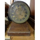 KEY WIND MANTLE CLOCK NO KEY OR PENDULUM