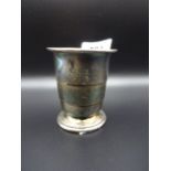 THE HOMAN MFQ CO CINCINNATI USA 0805 COLLAPSIBLE DRINKING CUP BELIEVED TO BE AMERICAN SILVER