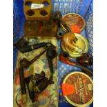 QUANTITY OF PIPE SMOKING ACCESSORYS INCLUDING 3 FULL TINS OF MELOW VIRGINIA.