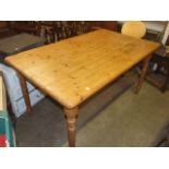 RECTANGULAR PINE KITCHEN TABLE