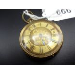 AN 18CT GOLD LADIES FOB WATCH 35495