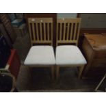 2 SLAT BACK KITCHEN CHAIRS