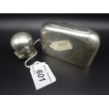 SILVER FLASK TOP AND CUP JAMES DIXON AND