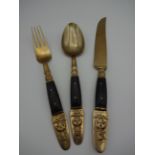 SAMRAM THAILAND BRASS AND HORN CUTLERY S