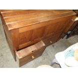PINE CHEST WITH 2 DRAWERS BELOW 41 X 20