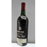 1 BOTTLE OF MARTINEZ 62 VINTAGE PORT 1970