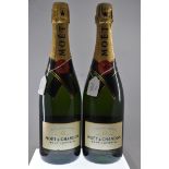 2 BOTTLES OF MOET AND CHANDON BRUT IMPERIAL CHAMPAGNE