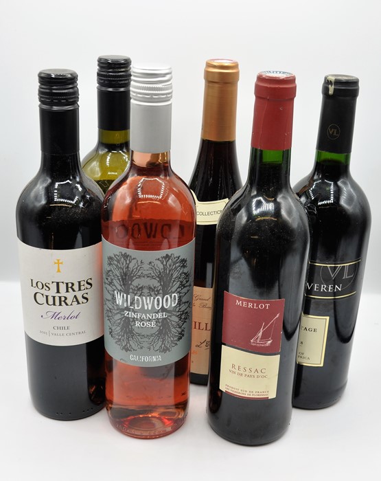 BOX OF 6 MIXED RED AND ROSE WINE