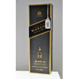 BOTTLE OF JOHNNIE WALKER BLACK LABEL 12 YEAR OLD WHISKEY 70CL