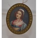 Antique gilt framed portrait miniature