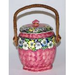 Maling lustre ware biscuit barrel