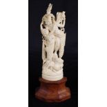 Vintage Indian carved ivory deity figure