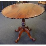 Mahogany pie crust tilt table