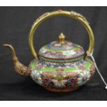 Chinese cloisonne teapot
