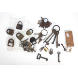 Collection of vintage padlocks & keys
