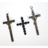 Three various vintage crucifix crosses