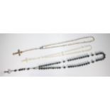 Three various vintage rosary beads