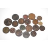 Nineteen world copper coins
