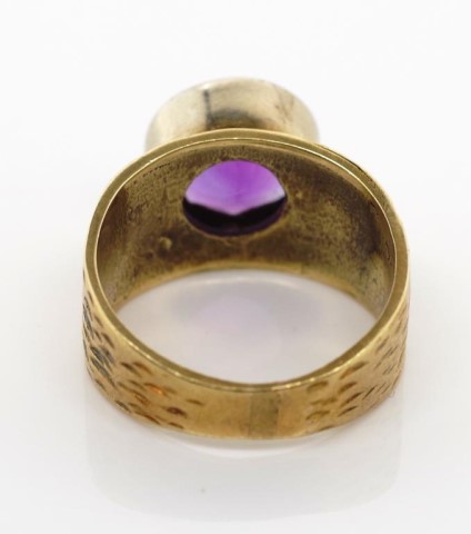 14ct yellow gold and amethyst ring - Image 3 of 4