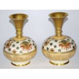 Rare Victorian pair Wedgwood Moorish style vases