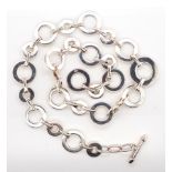 Modernist silver necklace