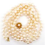 Baroque pearl double strand necklace