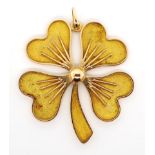 Rose Gold four leaf clover pendant