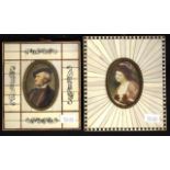 Two vintage framed portrait miniatures