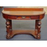 Late Victorian cedar hall table