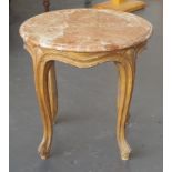 Louis XV style gilt wood lamp table