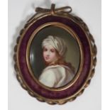 Vintage ceramic portrait miniature