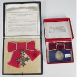 Cased replica Order of British Empire insignia