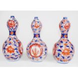 Rare trio Japanese Imari vases