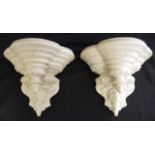 Pair Victorian Copeland Parian wall brackets