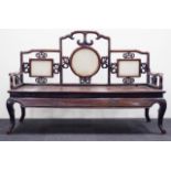 Antique Chinese hardwood bench seat