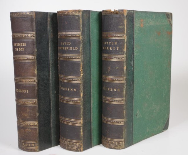 Three 19th century Charles Dickens books