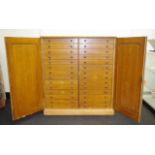 Antique pine collector's cabinet
