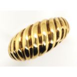 9ct yellow gold domed ring