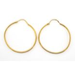 9ct yellow gold hoop earrings