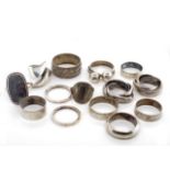 A group of silver rings