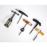 Collection of 5 vintage corkscrews