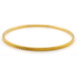 Fine 22ct rose gold bangle