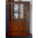 Australian leadlight corner cabinet